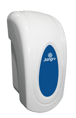 Jangro Foam Soap Dispenser 1L - hygienic wall-mounted design in white and blue.