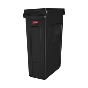 Slim Jim Bin Black with Venting 87L – CB310‑BK  FG354060BL | Rubbermaid Slim Jim Waste Container