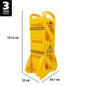 Rubbermaid Portable Barrier System - FG9S1100YEL - HM013 | Expanding Safety Barrier