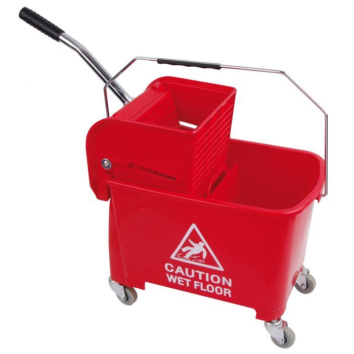 Speedy Flat Mop Bucket & Wringer Red | HB040-R | 101248R | Durable Cleaning Solution