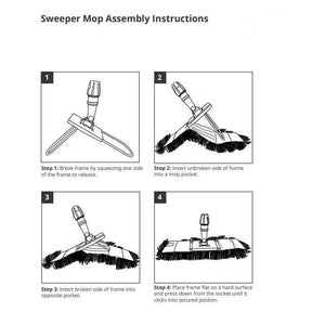 16"/40cm Sweeper Complete Blue - HE130-B 102313 | Efficient Floor Cleaning Tool