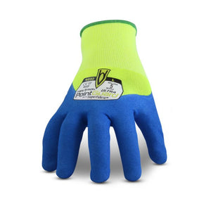 HexArmor Needle Resistant Gloves - HEX9032 in blue and green with SuperFabric® protection.