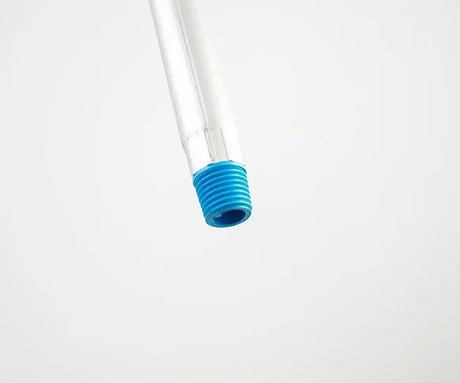 Threaded aluminium handle for carpet brush, 1360mm in length.
