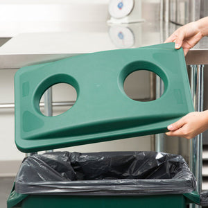 Slim Jim Bottle Lid - Green CB312-G FG269288GRN | Recycling Bin Top for Bottles & Cans