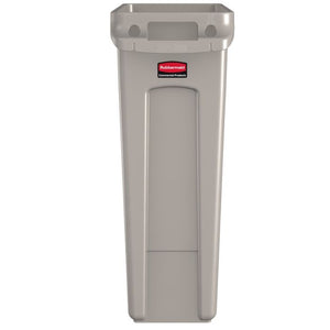 Slim Jim 87L Grey Recycling Bin CB310-GY (FG354060) - Space-Saving Waste Container with Venting Channels