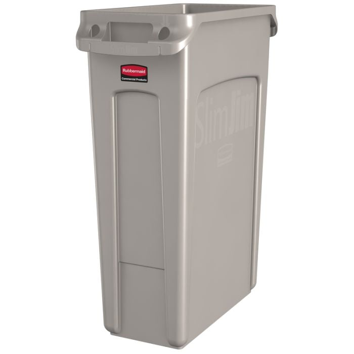 Slim Jim 87L Grey Recycling Bin CB310-GY (FG354060) - Space-Saving Waste Container with Venting Channels