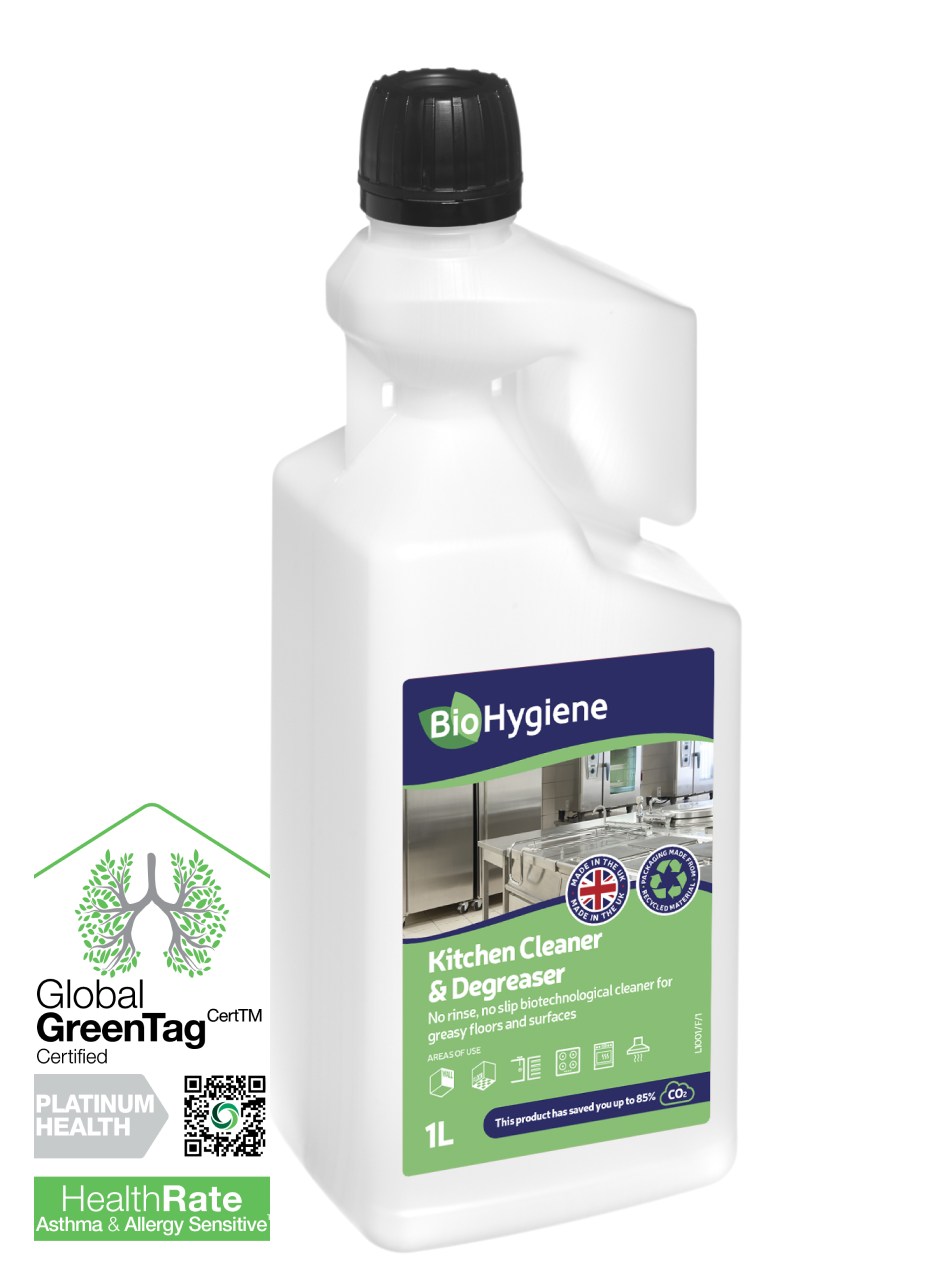 BioHygiene Kitchen Cleaner & Degreaser 1L - Optic Bottle Concentrate