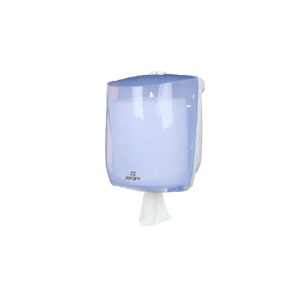 Jangro Centrefeed Dispenser - plastic roll holder for non-perforated paper towels.
