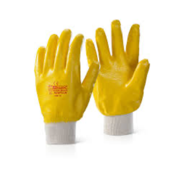 Light Nitrile Knitwrist Yellow 2XL Size 10 DF051-XL G1/KNY