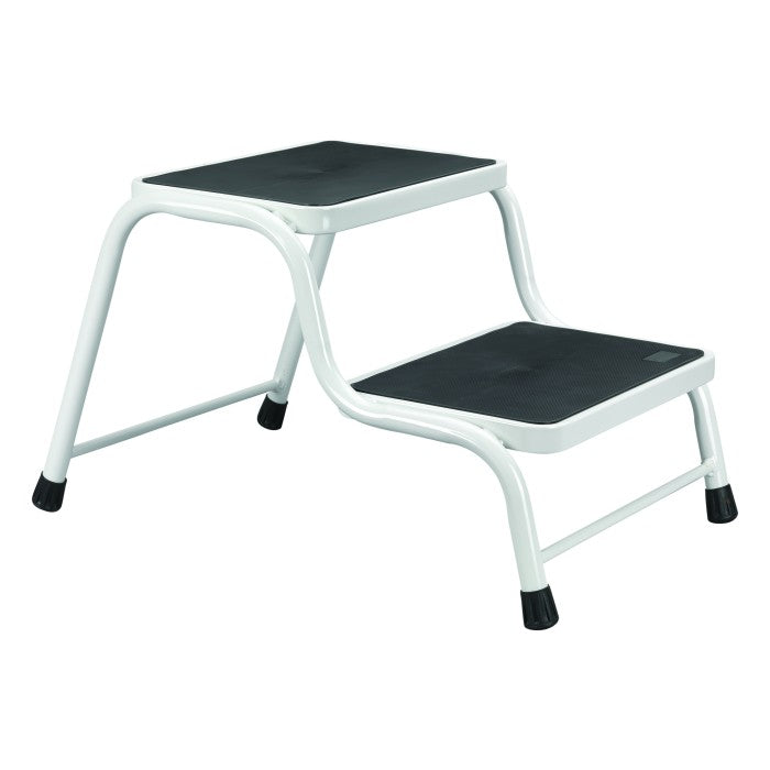 White Steel Step Ladder - 2 Tread