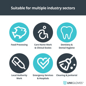Unicare Blue Nitrile Powder Free Glove Small x 100  - GS0032-S