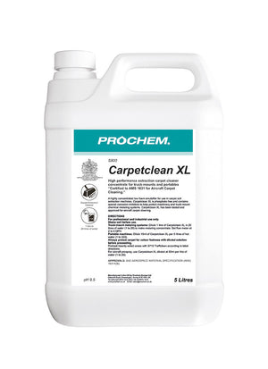 Prochem Carpetclean XL 5L – professional heavy-duty carpet extraction detergent packaging.