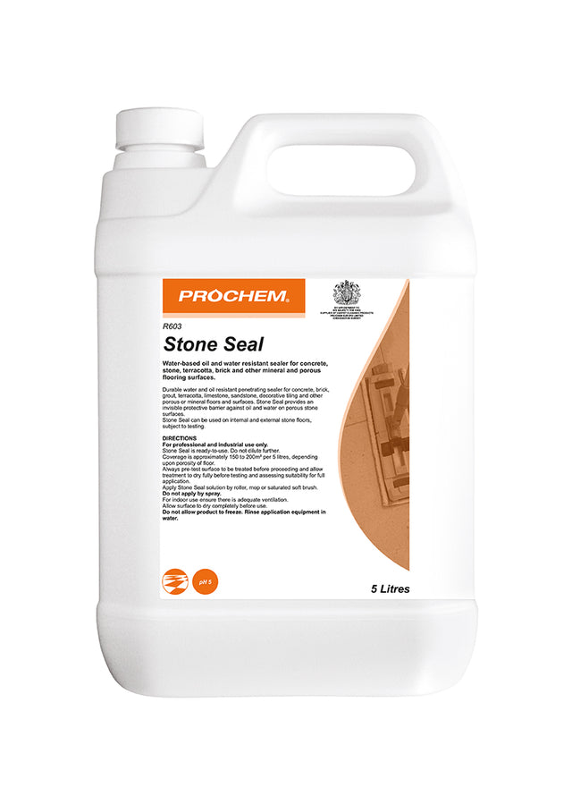 Prochem Stone Seal 5L - R603‑05, a water-based sealer for stone and porous surfaces.