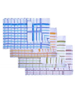 Terry Check Tea Towels x 10 - 102772