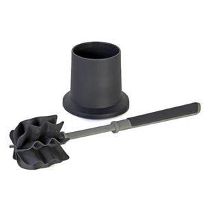 Loowy Toilet Brush & Holder Set Black - 104508 | Recycled Plastic, Hygienic Bathroom Brush