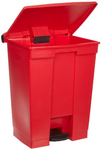 Front Step‑On Resin Pedal 68L Red - FG614500RED - CB174R | Hands‑Free Commercial Waste Bin