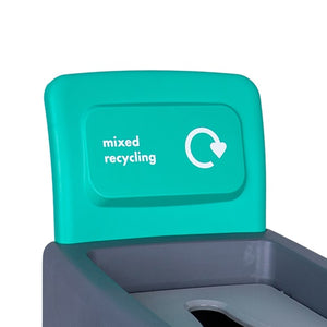 Procycle 80L Green Mixed Waste Recycling Bin Set | ROB105173GRN with Lid & Back Panel