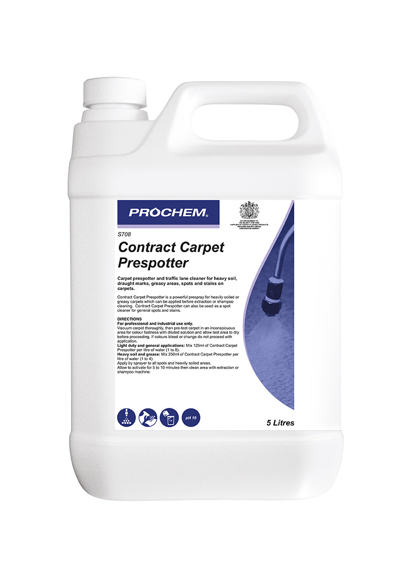 Prochem Contract Pre‑Spot Traffic Lane Cleaner 5L - S708‑05 | Professional Carpet Pre‑Spray
