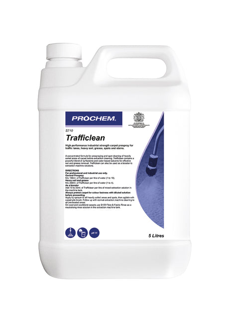 Prochem Trafficlean – 5L bottle for professional traffic lane carpet cleaning.