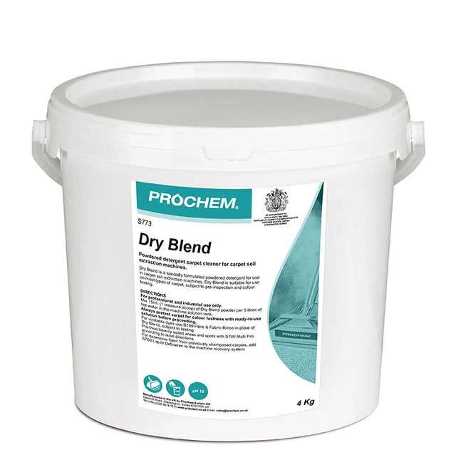 Prochem Dry Blend 4kg – powdered carpet cleaner for extraction machines.