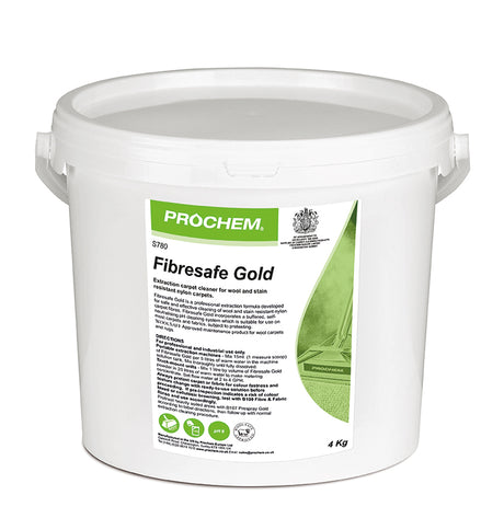Prochem Fibresafe Gold 4kg – powdered extraction detergent for wool and stain-resistant nylon carpets.