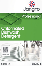 Jangro Professional Chlorinated Dishwash Detergent 5Ltr BB082-5 - 800-232-0053
