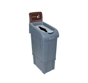 Procycle 80L Brown Food Waste Recycling Bin Set | ROB105173BRN with Lid & Back Panel
