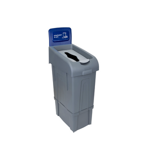 Procycle 80L Dark Blue Paper Waste Recycling Bin Set | ROB105173DBLU with Lid & Back Panel