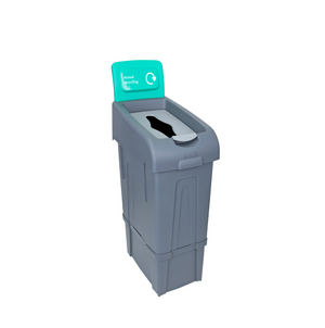 Procycle 80L Green Mixed Waste Recycling Bin Set | ROB105173GRN with Lid & Back Panel