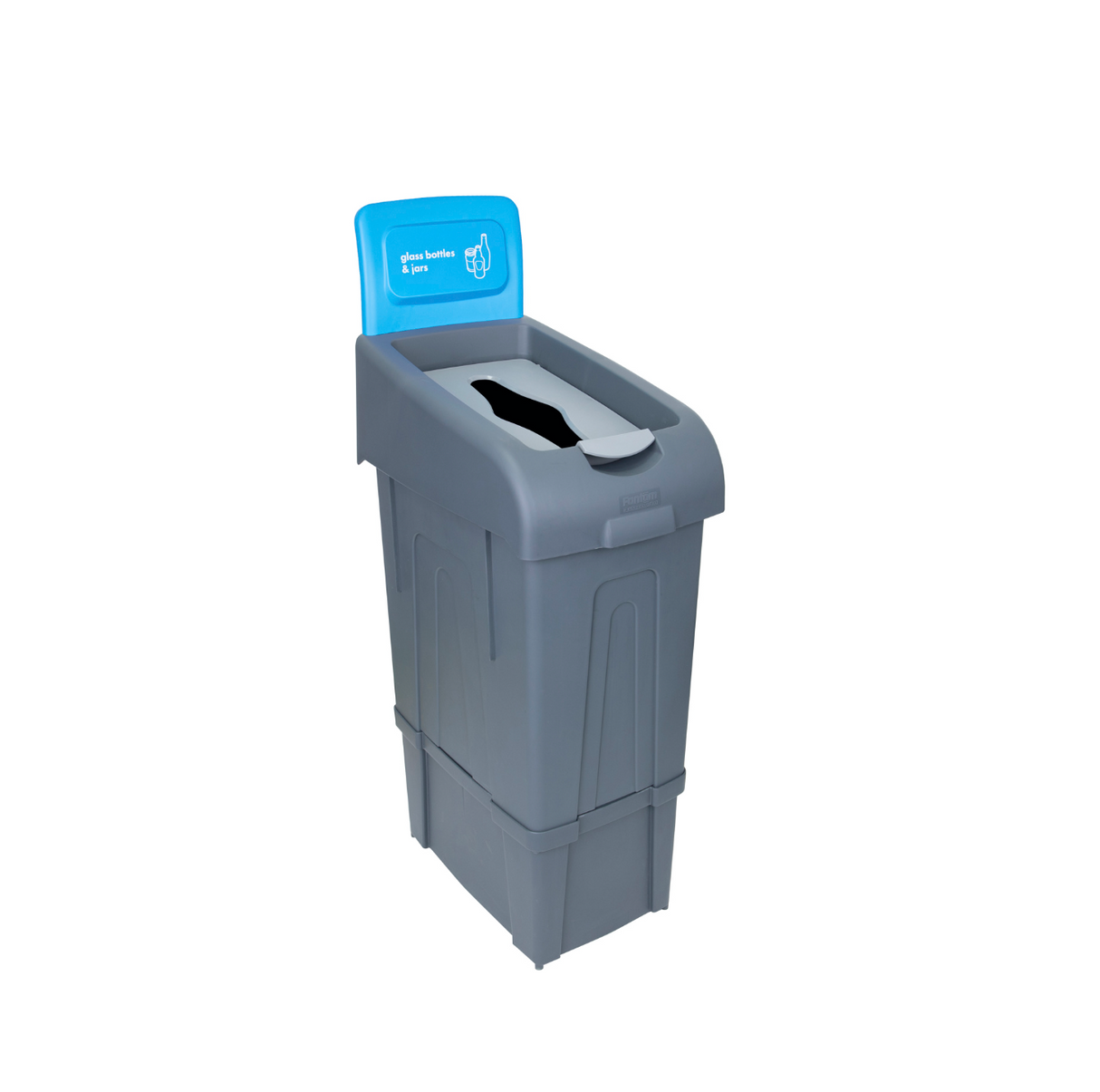 Procycle 80L Light Blue Glass Recycling Bin - Lid & Back Panel | ROB105173LBLU