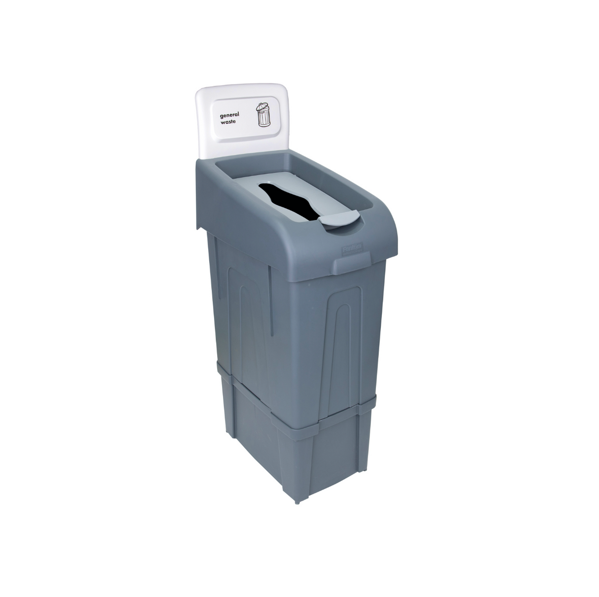 Procycle 80L White General Waste Recycling Bin - Lid & Back Panel | ROB105173WHT