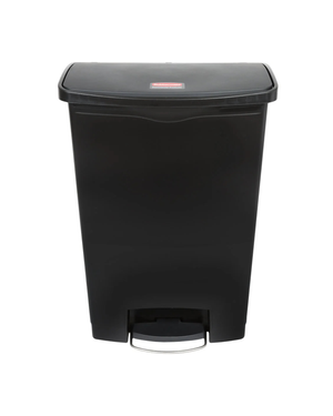Slim Jim Step‑On Resin Front Pedal 90L Black - 1883615 | Hands‑Free Commercial Waste Bin