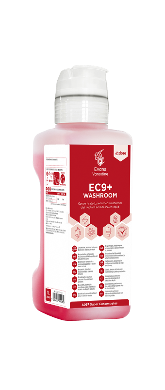 Evans EC9 Washroom Cleaner & Descaler 1L | A057AEV | Powerful & Eco-Friendly
