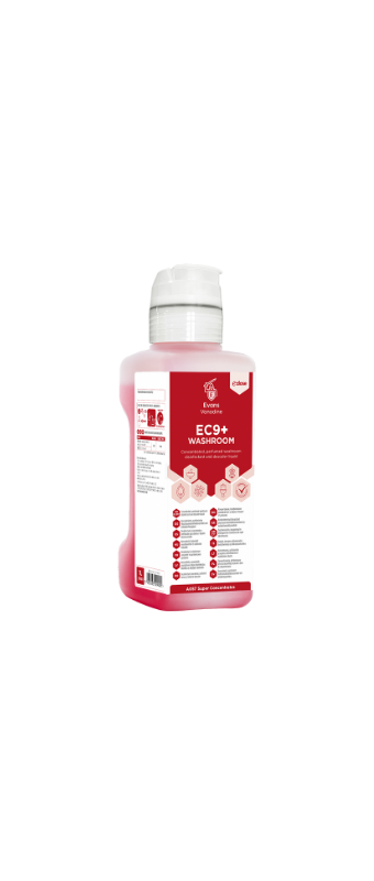Evans EC9 Washroom Cleaner & Descaler 1L | A057AEV | Powerful & Eco-Friendly