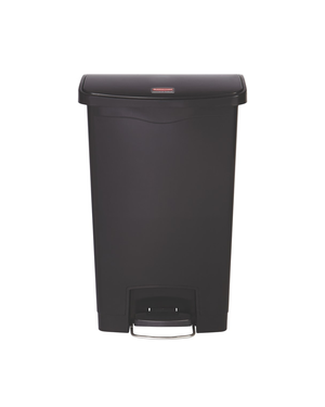 Rubbermaid Resin Front Step Bin 50L Black - 1883611 - CB172‑BK | Hands‑Free Commercial Waste Bin
