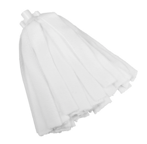 Vikan Microfibre Socket Mop White 200g - professional cleaning mop with soft microfiber strands.