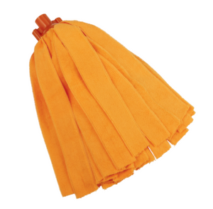 Vikan Microfibre Socket Mop in orange, designed for professional cleaning.
