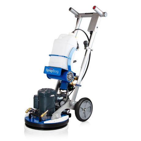 Orbot Vibe SprayBorg Carpet Cleaning Machine – professional low-moisture cleaning equipment.