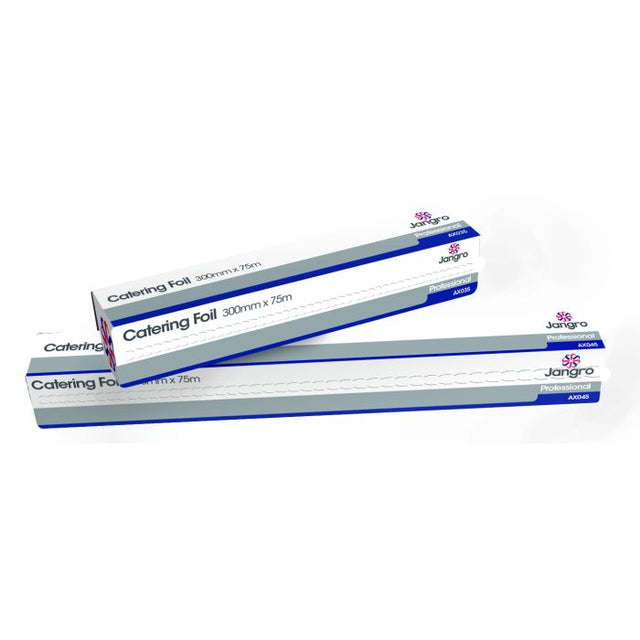 Jangro Catering Foil Cutter Box 300mm x 75m – professional-grade aluminum foil packaging.