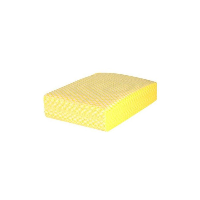 Jangro All-Purpose Cloth Large Yellow – pack of 50 cleaning cloths.