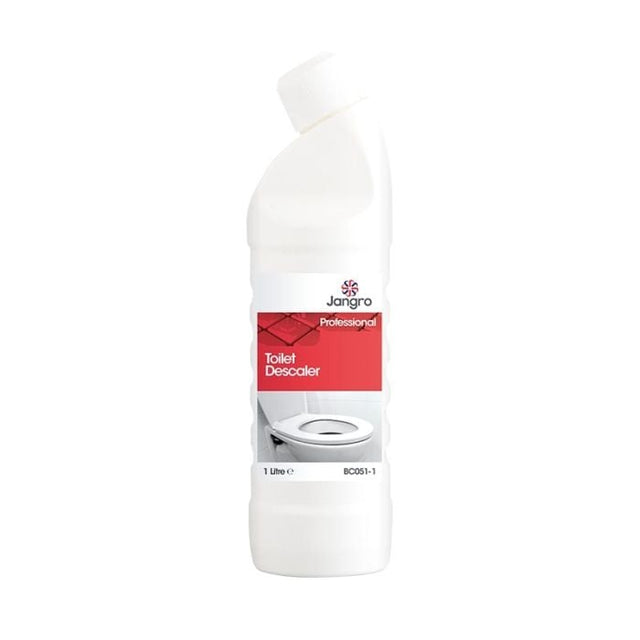 Jangro Toilet Descaler 1L – bottle packaging for toilet cleaning.