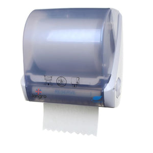 Jangro Autocut Roll Towel Dispenser – plastic design with reserved paper towel visible.