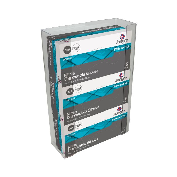 Triple Glove Box Holder DG251 – wall-mounted dispenser for nitrile disposable gloves.