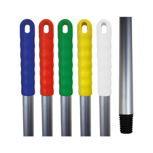 Socket Aluminium Mop Handle 120cm Blue - EAH120B with colored grips for easy handling.