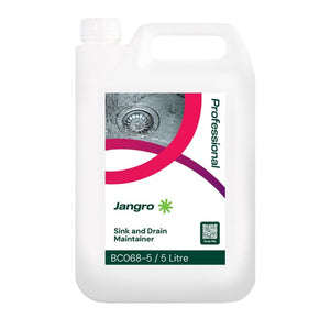 Jangro Sink & Drain Maintainer 5 Litre – professional drain and pipe cleaner packaging.