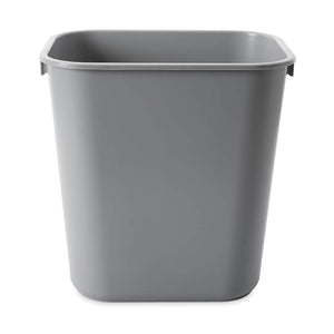 Rubbermaid Rectangular Wastebasket 12.9L Grey (Pack of 12) - FG295500GRAY | Durable Office Waste Bins