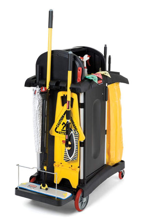 Rubbermaid HYGEN High Security Janitor Cart - FG9T7500BLA | Secure, Enclosed Commercial Cleaning Cart