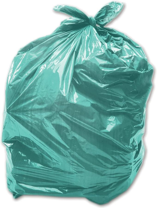 Compactor Green Tint Sacks – large plastic garbage bag, 20 x 33 x 47 inches.