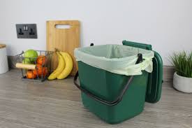 7L Green Food Waste Caddy ROB105355GRE - Compact Kitchen Compost Bin with Lid