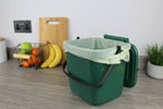 7L Green Food Waste Caddy ROB105355GRE - Compact Kitchen Compost Bin with Lid
